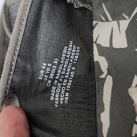 NEW H&M Men's Gray Espadrille Sandals Traditional Jute Soles, sz 10.5 - Picture 2 of 12